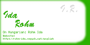 ida rohm business card